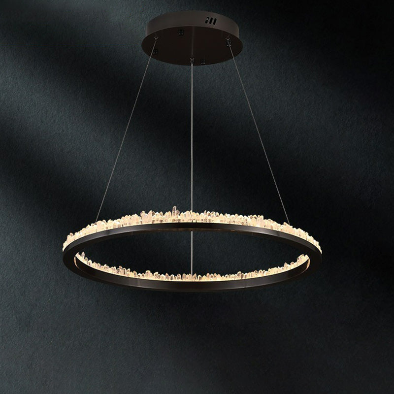 WOW Rock Crystal Circular Led Chandelier-wow2715