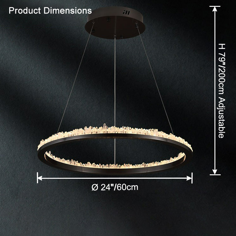WOW Rock Crystal Circular Led Chandelier-wow2715