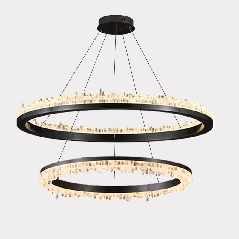 WOW Rock Crystal Circular Led Chandelier-wow2715
