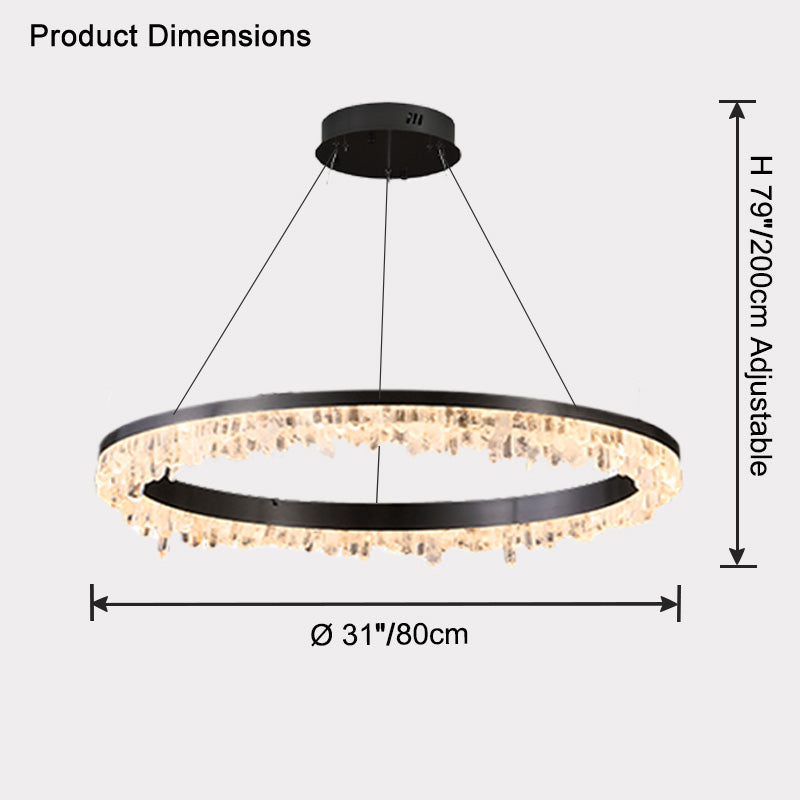 WOW Rock Crystal Circular Led Chandelier-wow2715