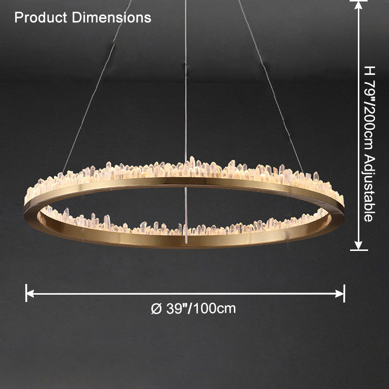 WOW Rock Crystal Circular Led Chandelier-wow2715