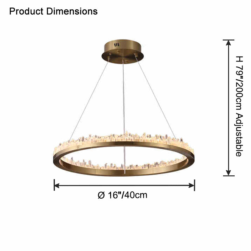 WOW Rock Crystal Circular Led Chandelier-wow2715