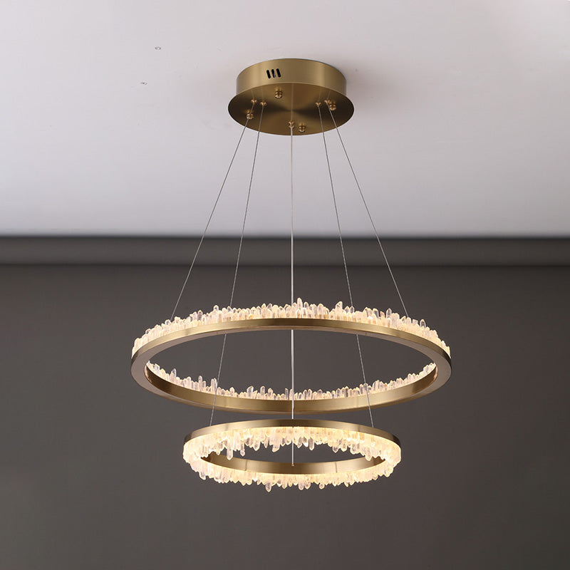 WOW Rock Crystal Circular Led Chandelier-wow2715