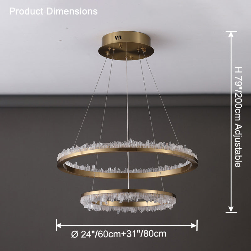 WOW Rock Crystal Circular Led Chandelier-wow2715