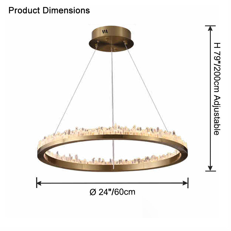 WOW Rock Crystal Circular Led Chandelier-wow2715