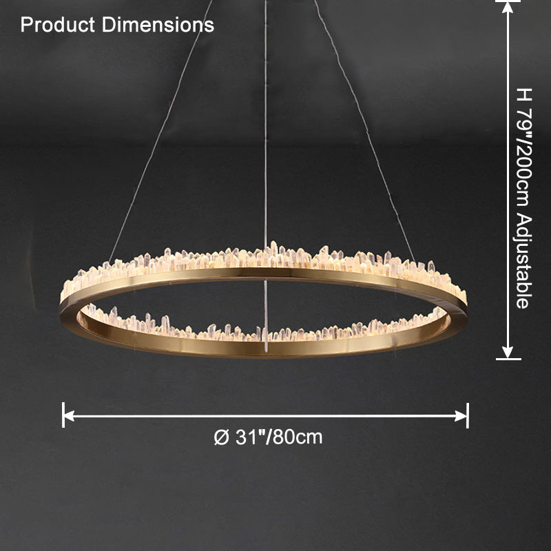 WOW Rock Crystal Circular Led Chandelier-wow2715