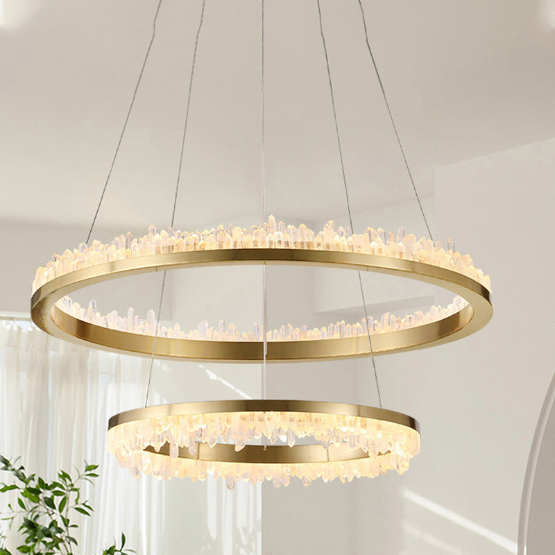 WOW Rock Crystal Circular Led Chandelier-wow2715