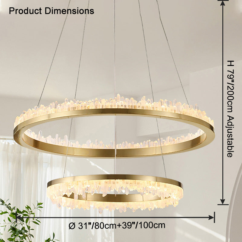 WOW Rock Crystal Circular Led Chandelier-wow2715