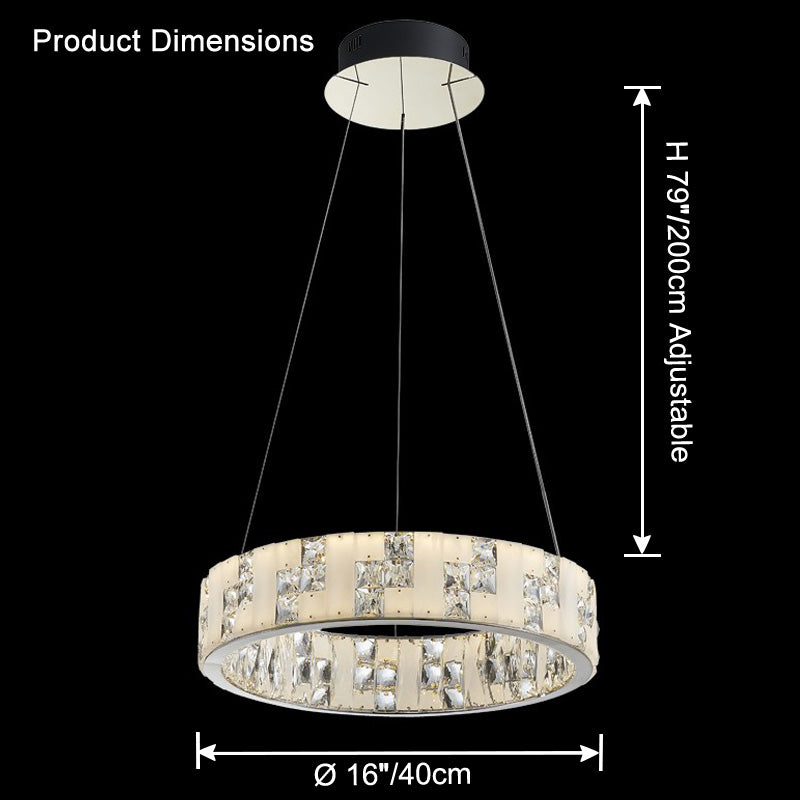 WOW Round Crystal Alabaster Chandelier-wow2738