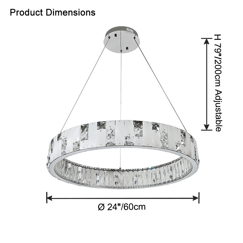 WOW Round Crystal Alabaster Chandelier-wow2738