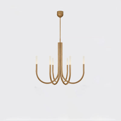 WOW Gold Candlestick Swoop Arm Chandelier-wow2744