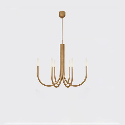 WOW Gold Candlestick Swoop Arm Chandelier-wow2744