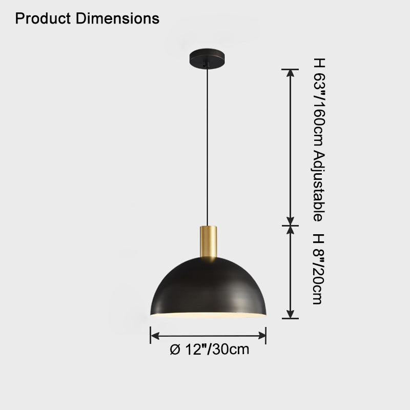 WOW Dome Brass Pendant Light-wow2746