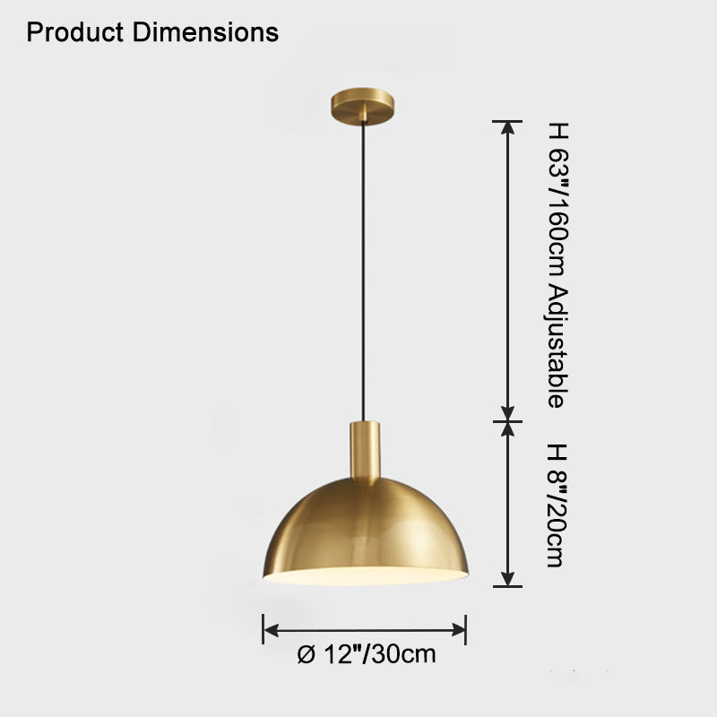 WOW Dome Brass Pendant Light-wow2746