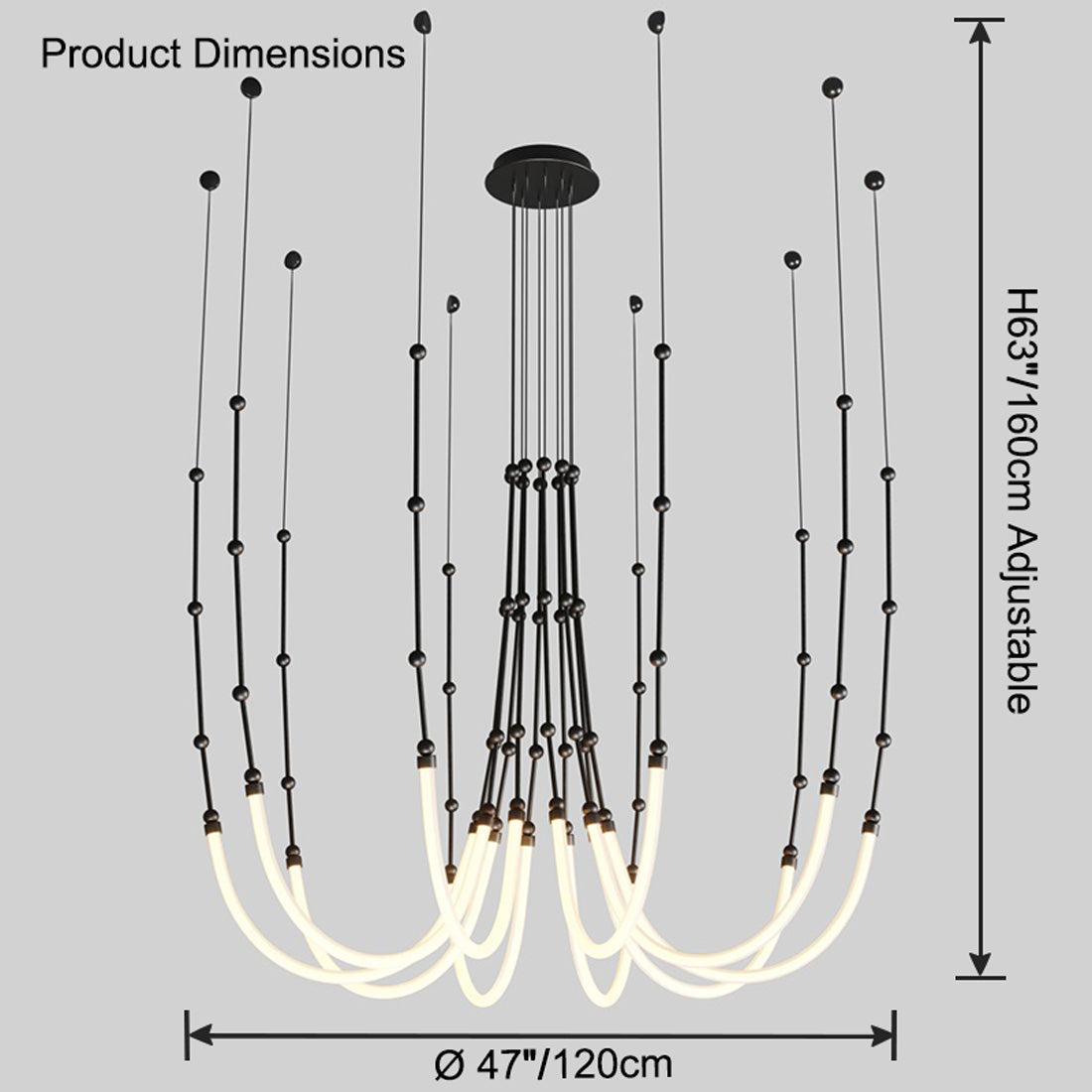 WOW Bamboo Rope LED Chandelier-wow2752