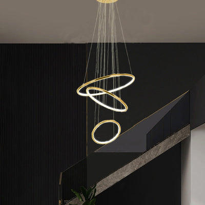WOW Gold Tiered Circular Chandelier-wow2758