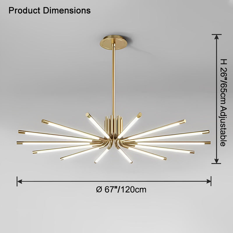 WOW Starburst Multi Light Rods Chandelier-wow2761