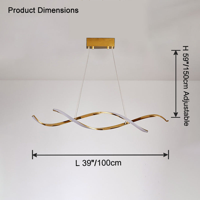 WOW Spiral Led Horizontal Chandelier-wow2764