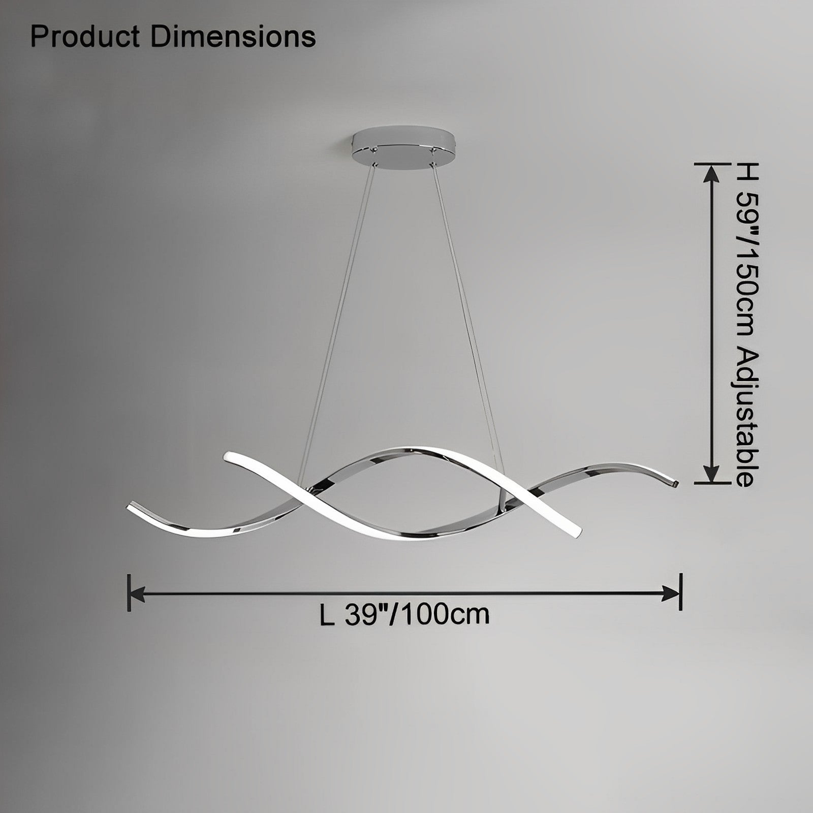 WOW Spiral Led Horizontal Chandelier-wow2764