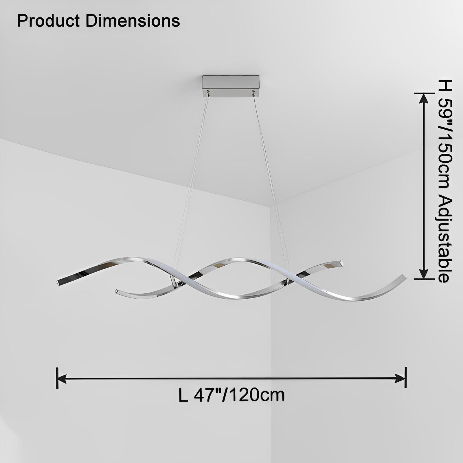 WOW Spiral Led Horizontal Chandelier-wow2764
