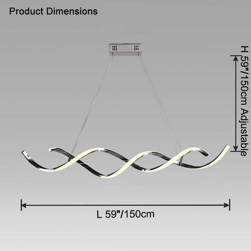 WOW Spiral Led Horizontal Chandelier-wow2764