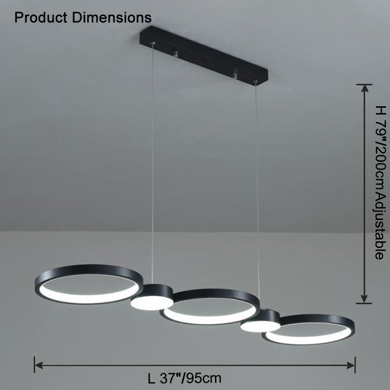 WOW Multi Circle Linear Pendant Light-wow2765