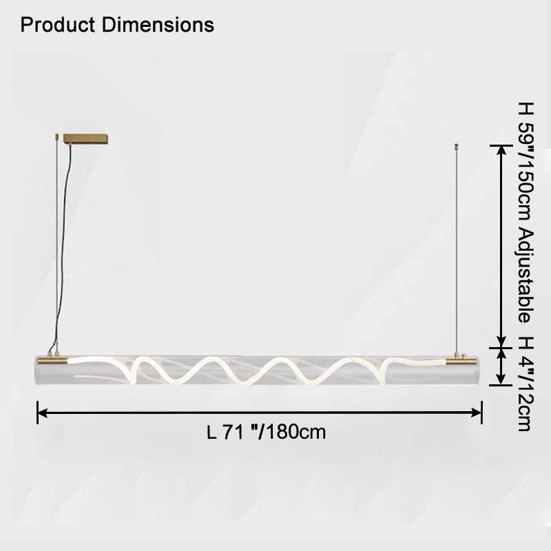 WOW Rope Led Horizontal Tube Pendant Light-wow2766