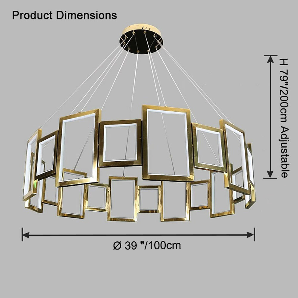 WOW Rectangular Led Round Chandelier-wow2778