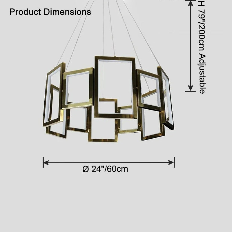 WOW Rectangular Led Round Chandelier-wow2778
