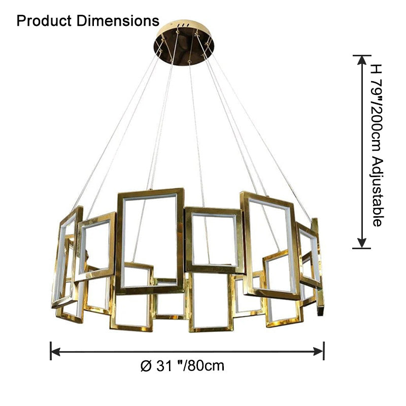WOW Rectangular Led Round Chandelier-wow2778