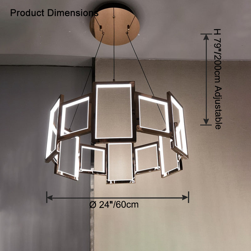 WOW Rectangular Led Round Chandelier-wow2778
