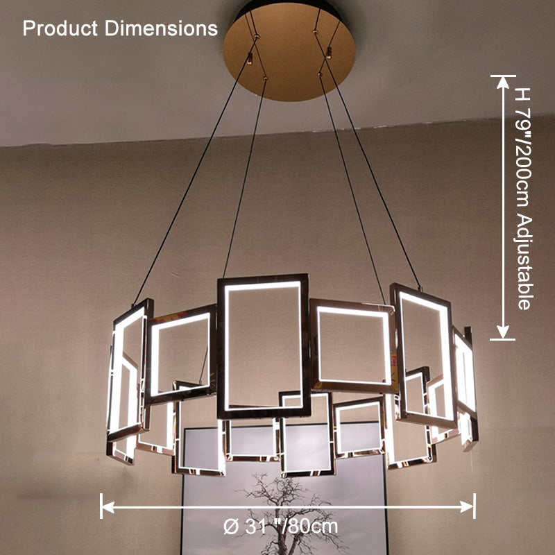 WOW Rectangular Led Round Chandelier-wow2778