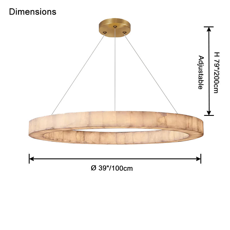 WOW Alabaster Circular Chandelier-wow2803