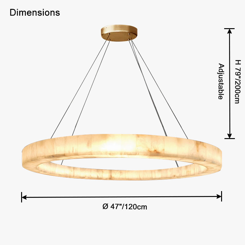 WOW Alabaster Circular Chandelier-wow2803
