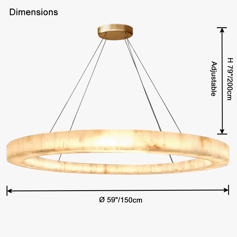 WOW Alabaster Circular Chandelier-wow2803