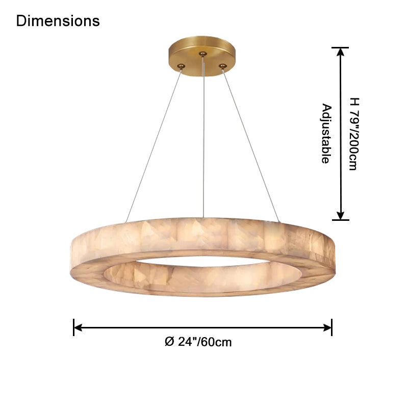 WOW Alabaster Circular Chandelier-wow2803