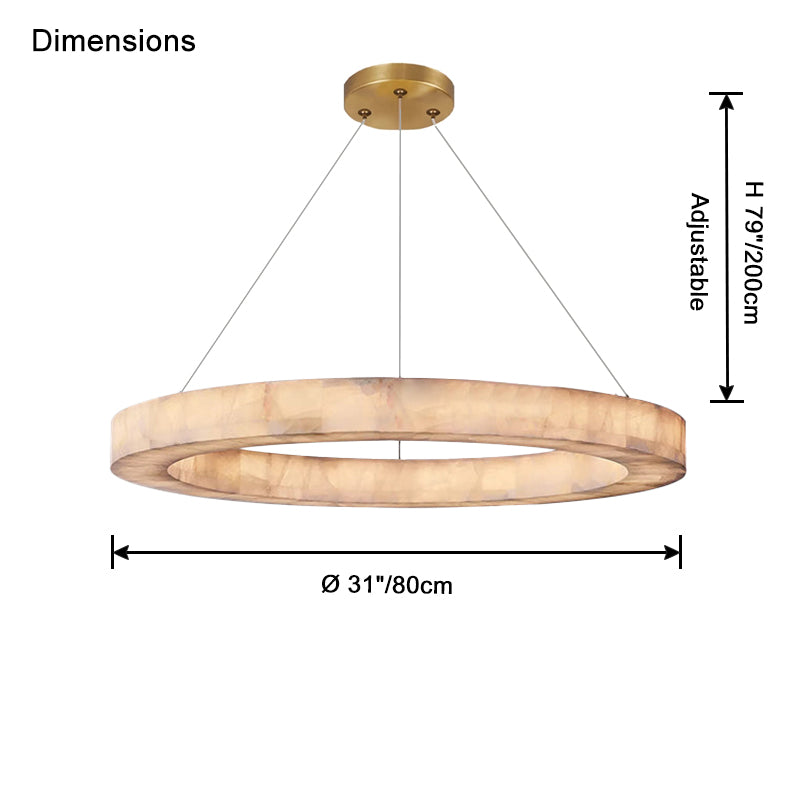 WOW Alabaster Circular Chandelier-wow2803