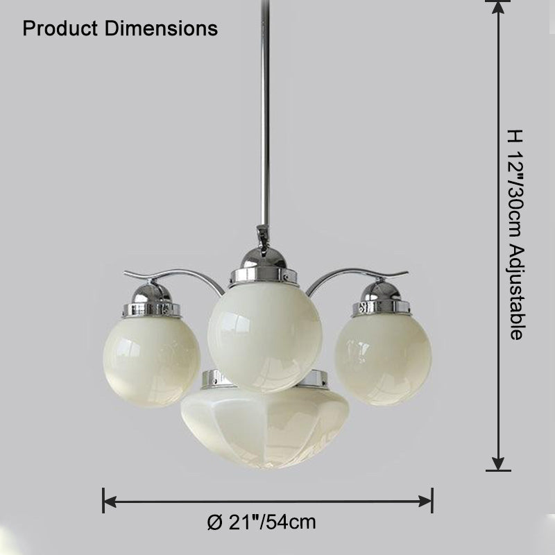 WOW Coloured Glass Globe Arm Chandelier-wow2785