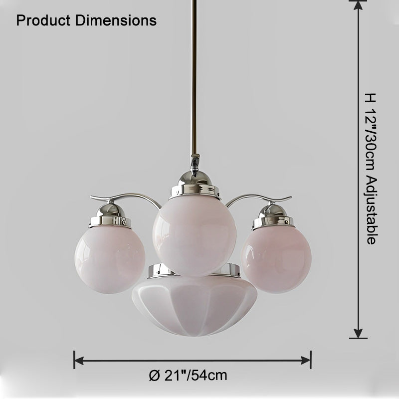 WOW Coloured Glass Globe Arm Chandelier-wow2785