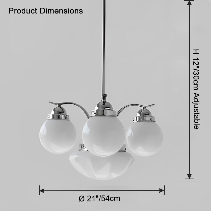 WOW Coloured Glass Globe Arm Chandelier-wow2785