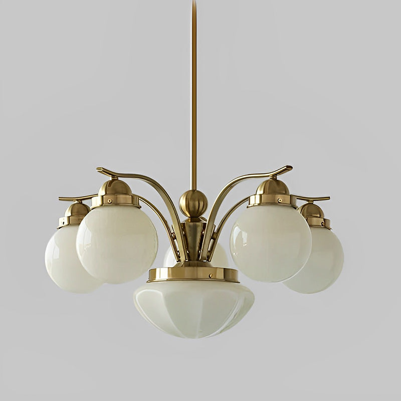 WOW Coloured Glass Globe Arm Chandelier-wow2785