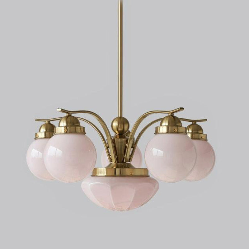 WOW Coloured Glass Globe Arm Chandelier-wow2785