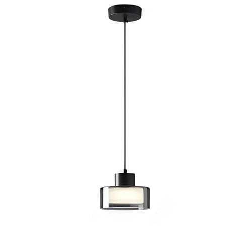 WOW Black Glass Drum Pendant Light-wow2787
