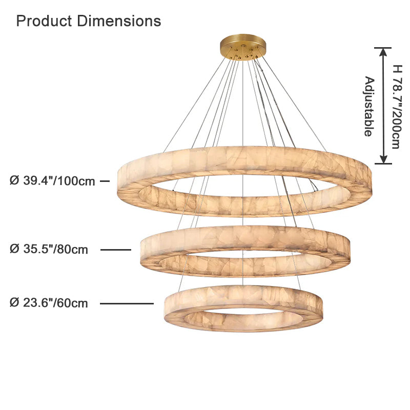 WOW Alabaster Tiered Chandelier-wow2804