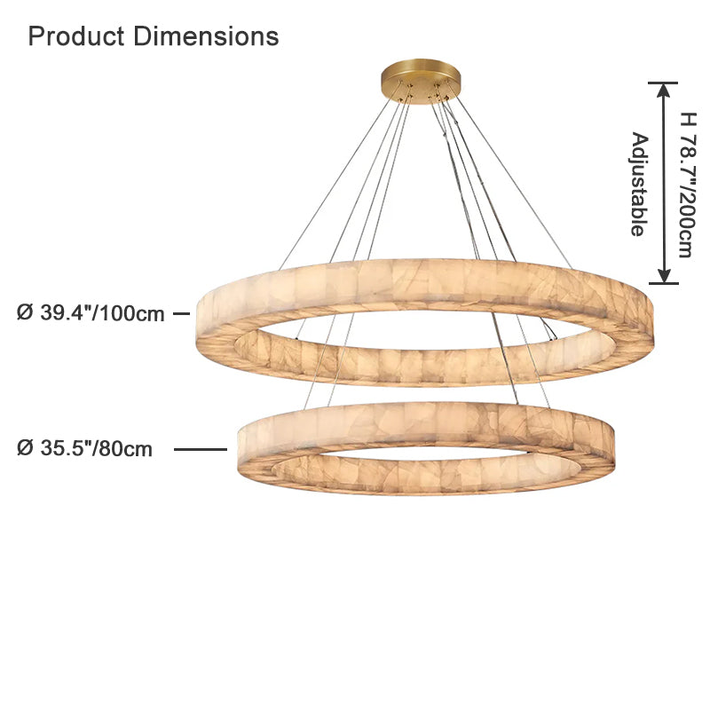 WOW Alabaster Tiered Chandelier-wow2804