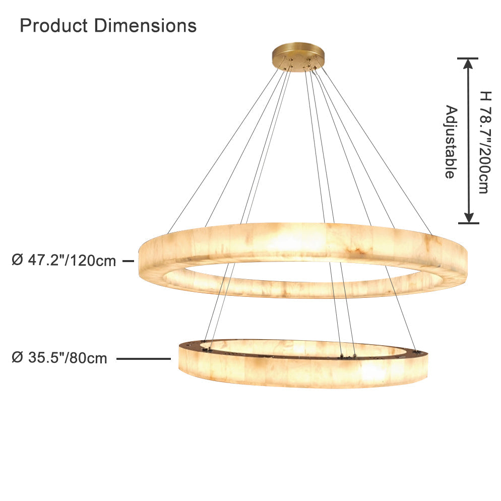 WOW Alabaster Tiered Chandelier-wow2804
