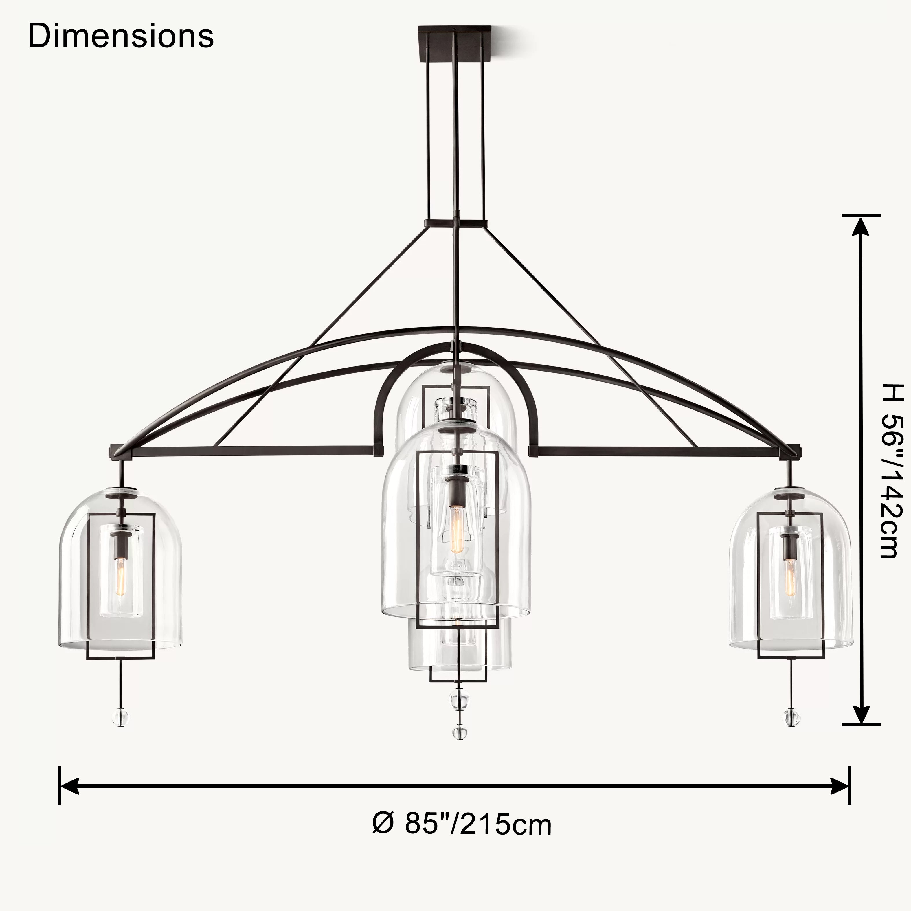 WOW Bell Glass Chandelier-wow2813