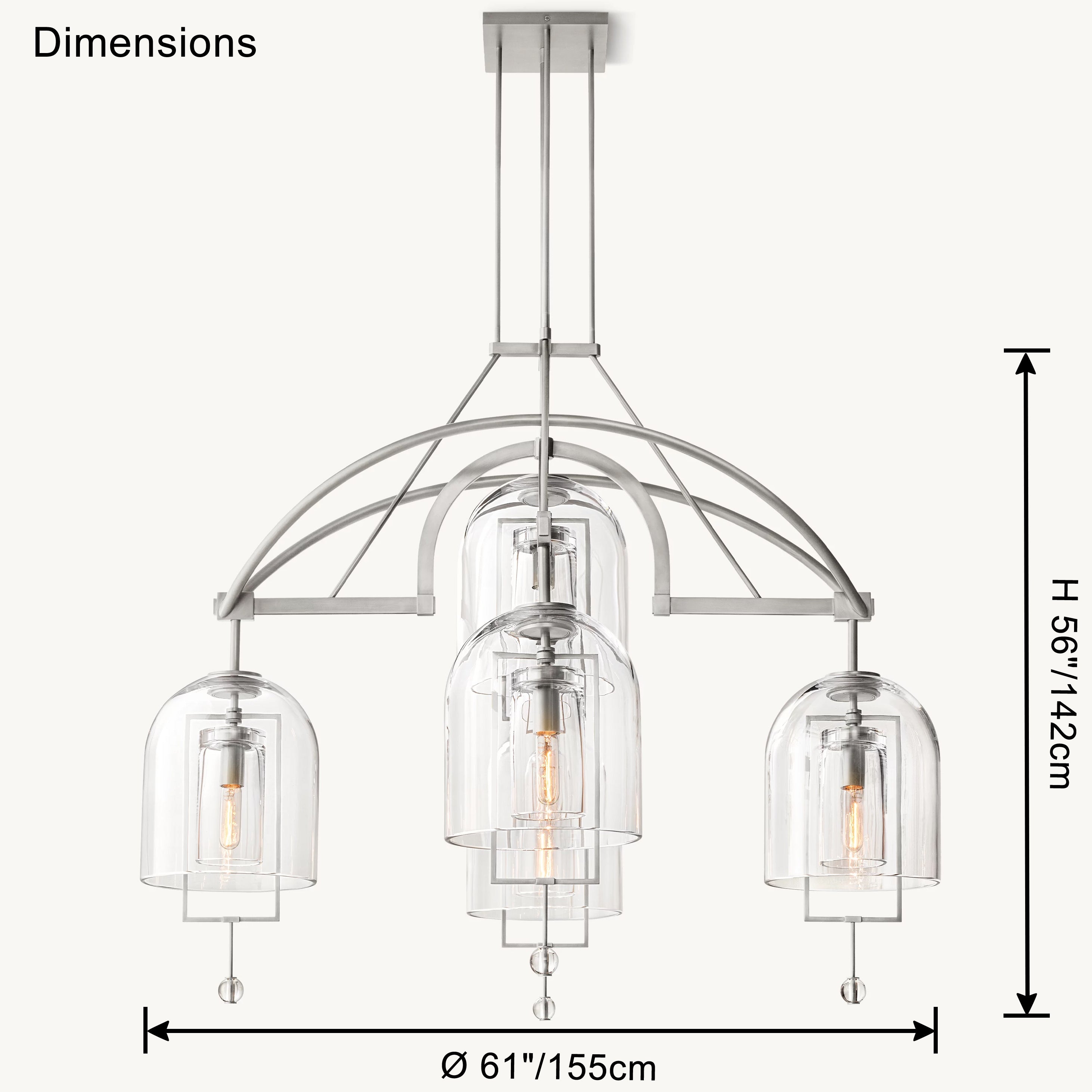 WOW Bell Glass Chandelier-wow2813