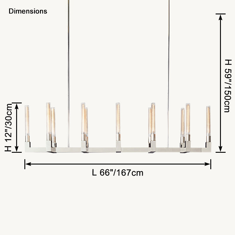 WOW Candle Linear Chandelier-wow2816