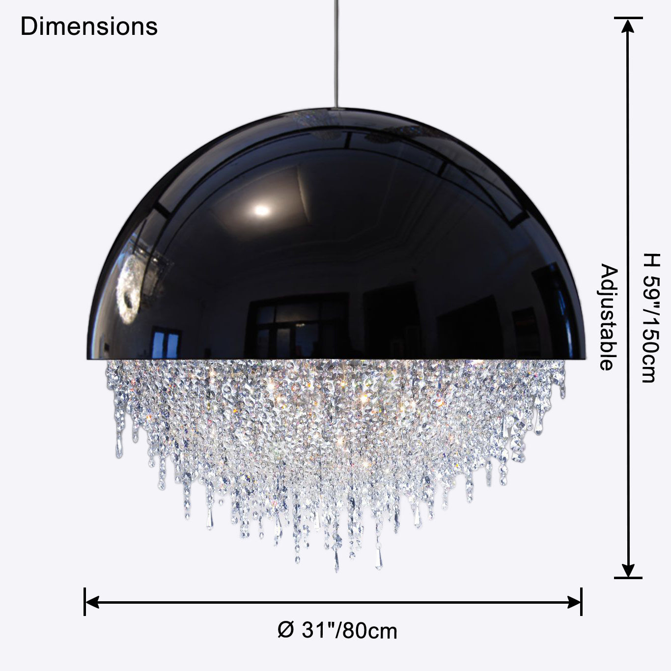 WOW Dome Crystal Chandelier-wow2825